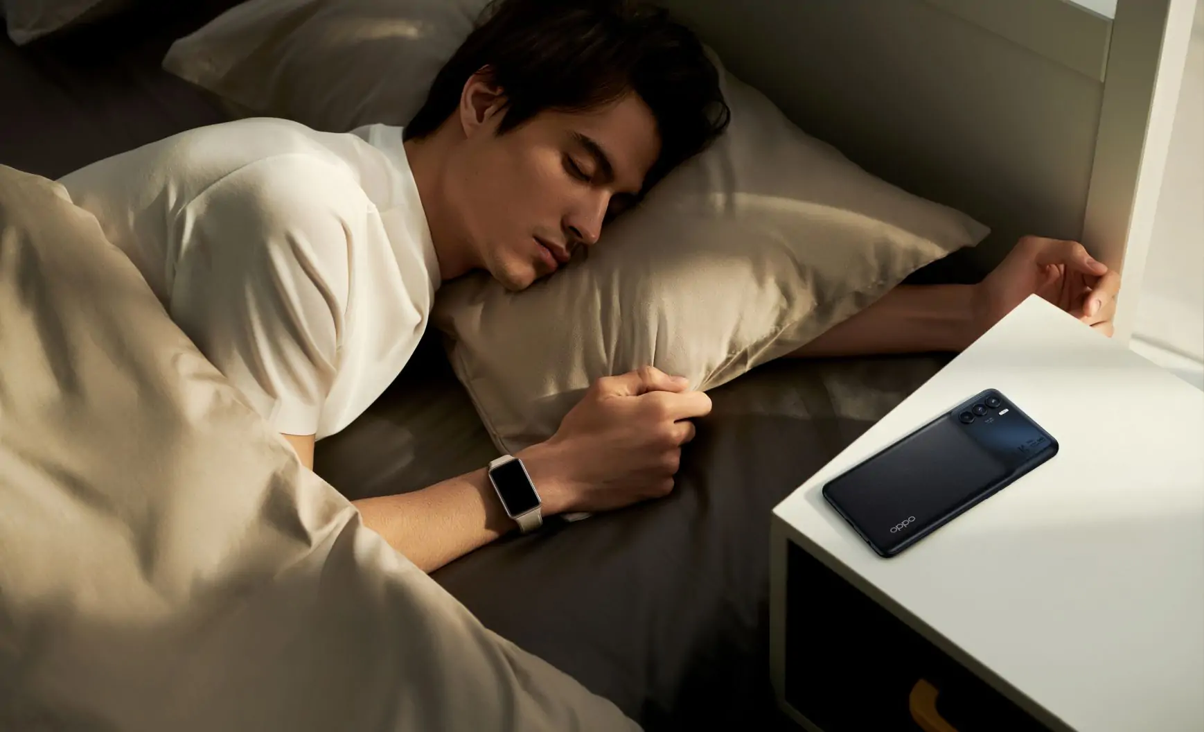 OPPO Watch Free - Smartwatch (130-205 mm, Silicone, Oro/Vaniglia)