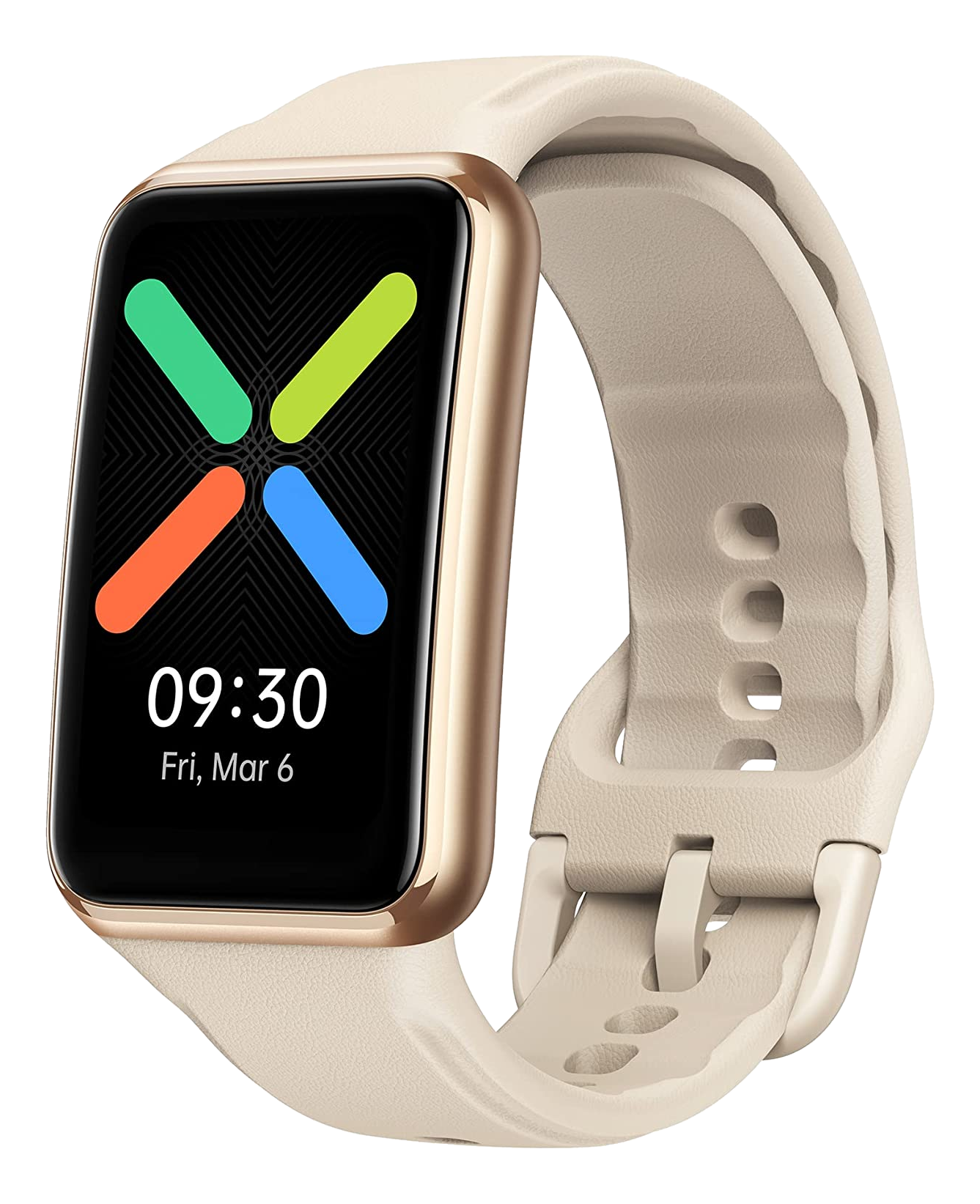 OPPO Watch Free - Smartwatch (130-205 mm, Silicone, Oro/Vaniglia)