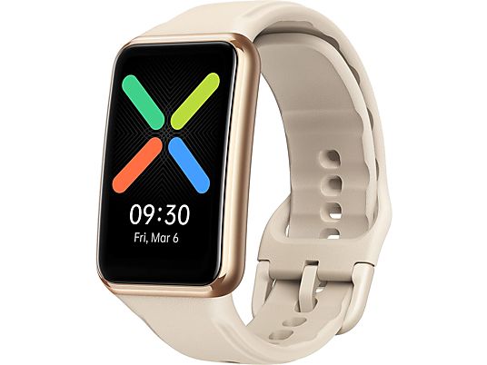 OPPO Watch Free - Smartwatch (130-205 mm, Silikon, Gold/Vanille)