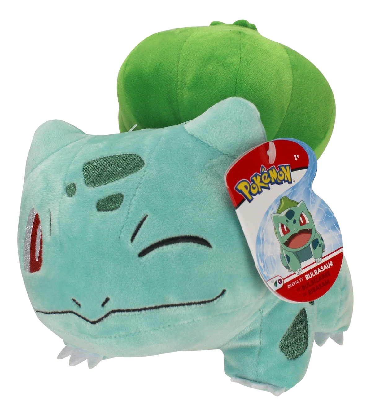 BANDAI NAMCO Pokémon - Bisasam (20 cm) - Plüschfigur (Grün/Schwarz/Rot)