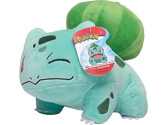 BANDAI NAMCO Pokémon - Bulbasaur (20 cm) - Pupazzo di peluche (Verde/Nero/Rosso)