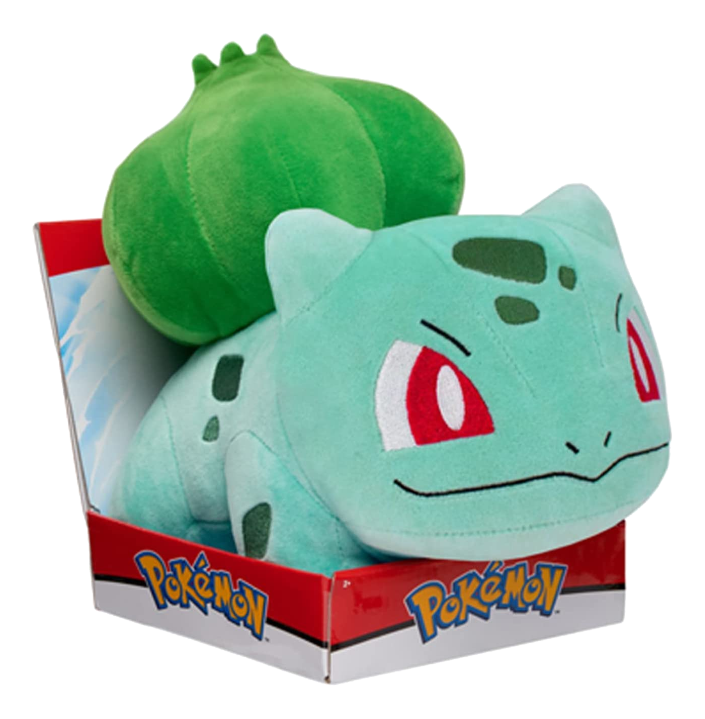 BANDAI NAMCO Pokémon - Bisasam (30 cm) - Plüschfigur (Grün/Schwarz/Rot)