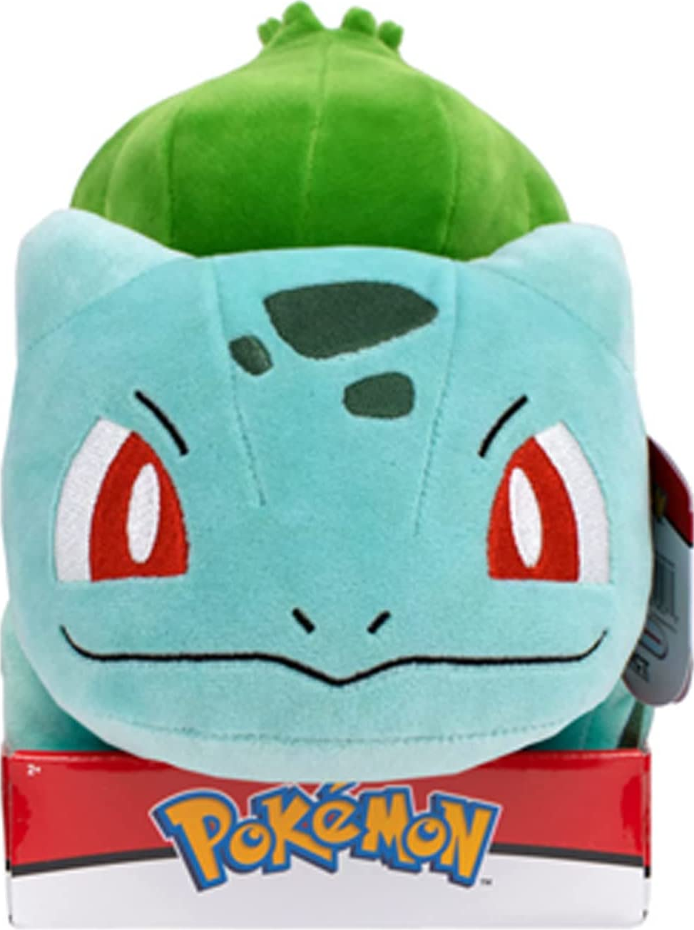 BANDAI NAMCO Pokémon - Bisasam (30 cm) - Plüschfigur (Grün/Schwarz/Rot)