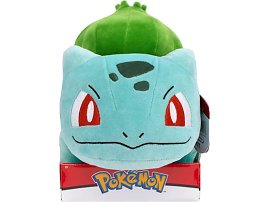BANDAI NAMCO Pokémon - Bulbasaur (30 cm) - Pupazzo di peluche (Verde/Nero/Rosso)