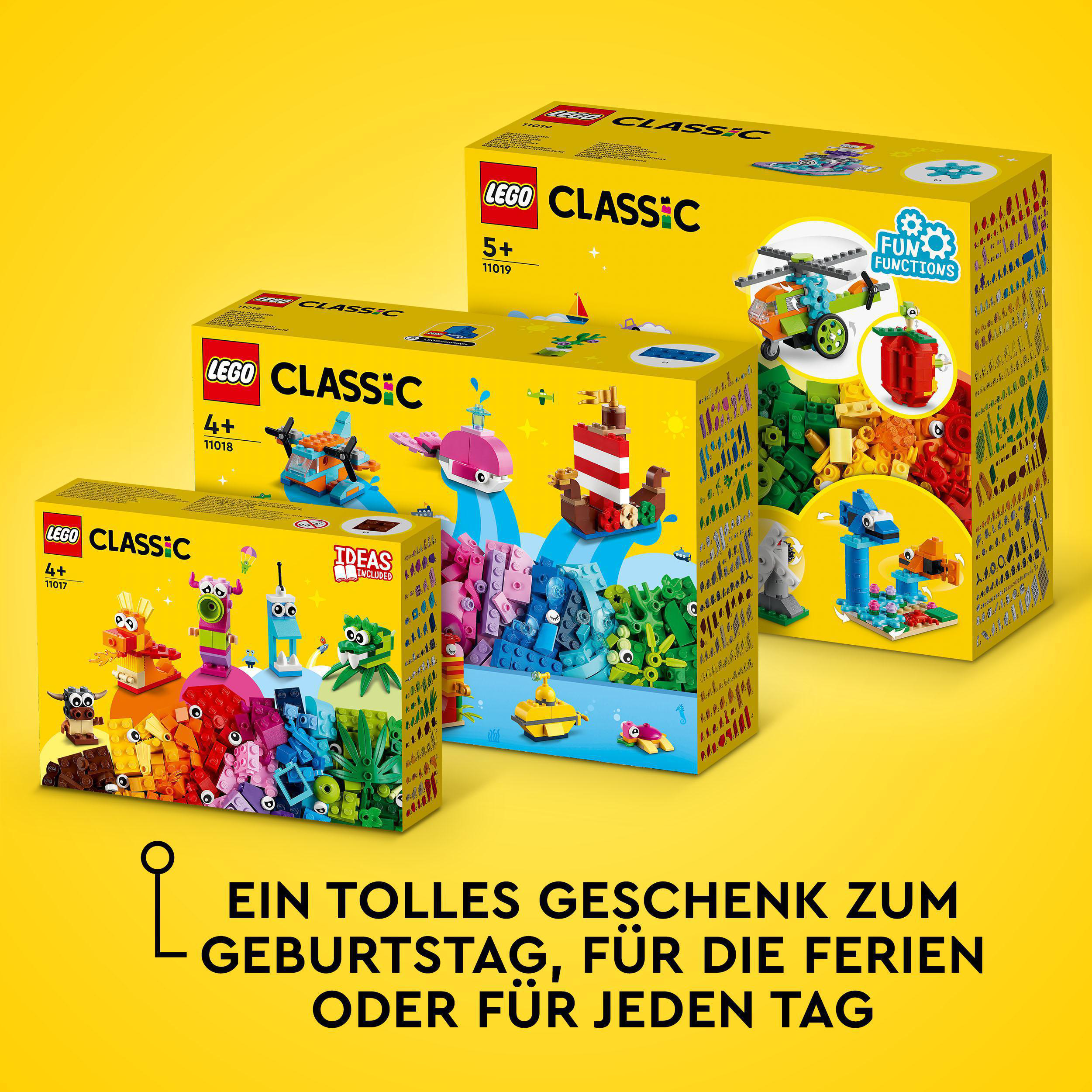 Bausteine und LEGO Mehrfarbig Funktionen Bausatz, 11019 Classic