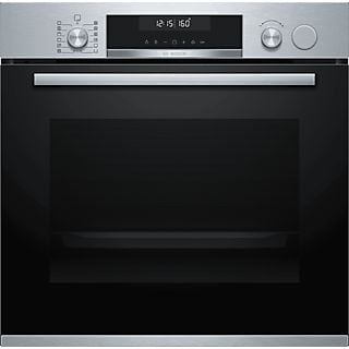 Horno a vapor - Bosch HRA5380S1, Vapor, 10 funciones, 71 l, 3600 W, Acero inox