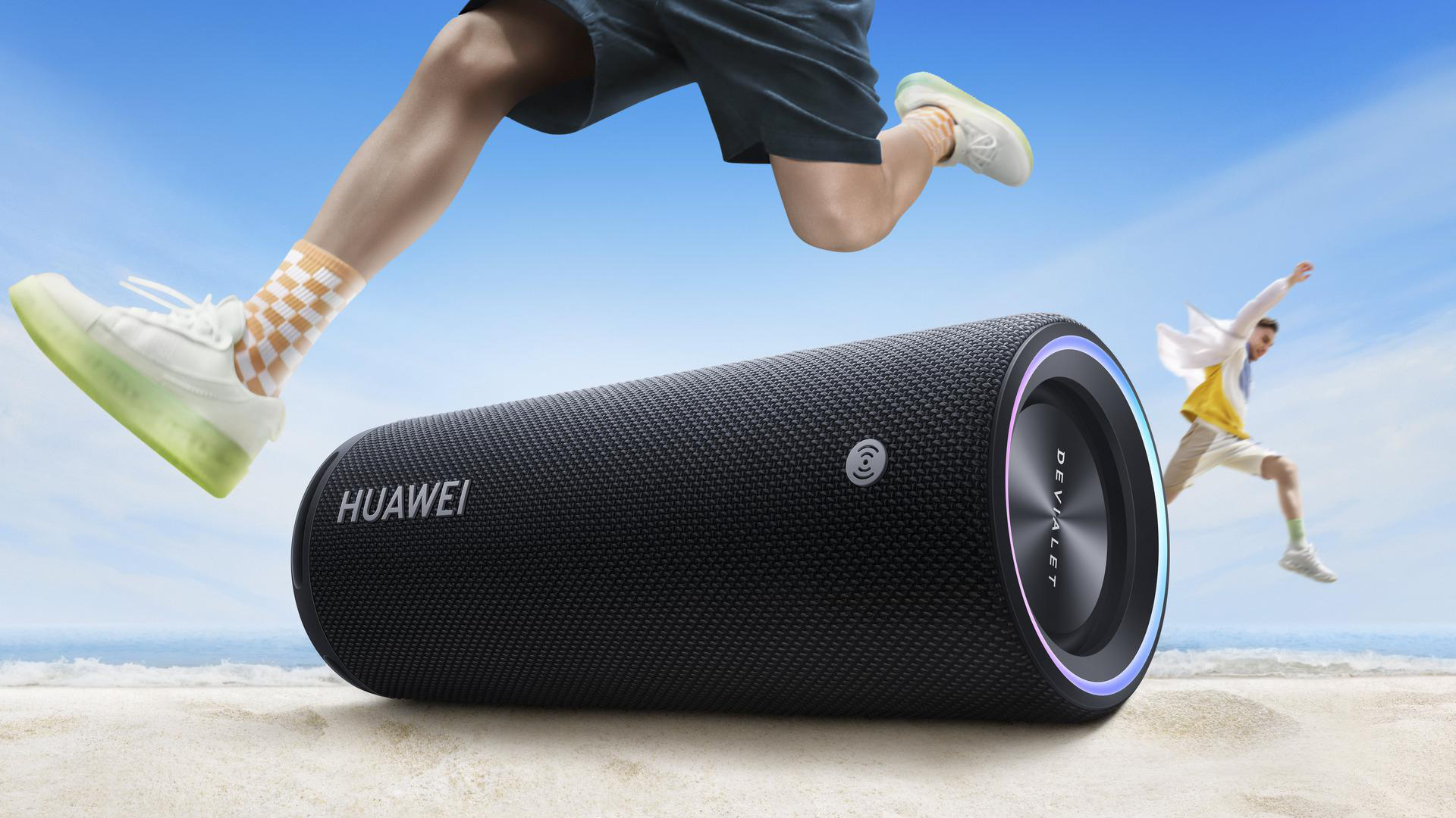HUAWEI Sound Joy Bluetooth Lautsprecher, Obsidian Black, Wasserfest