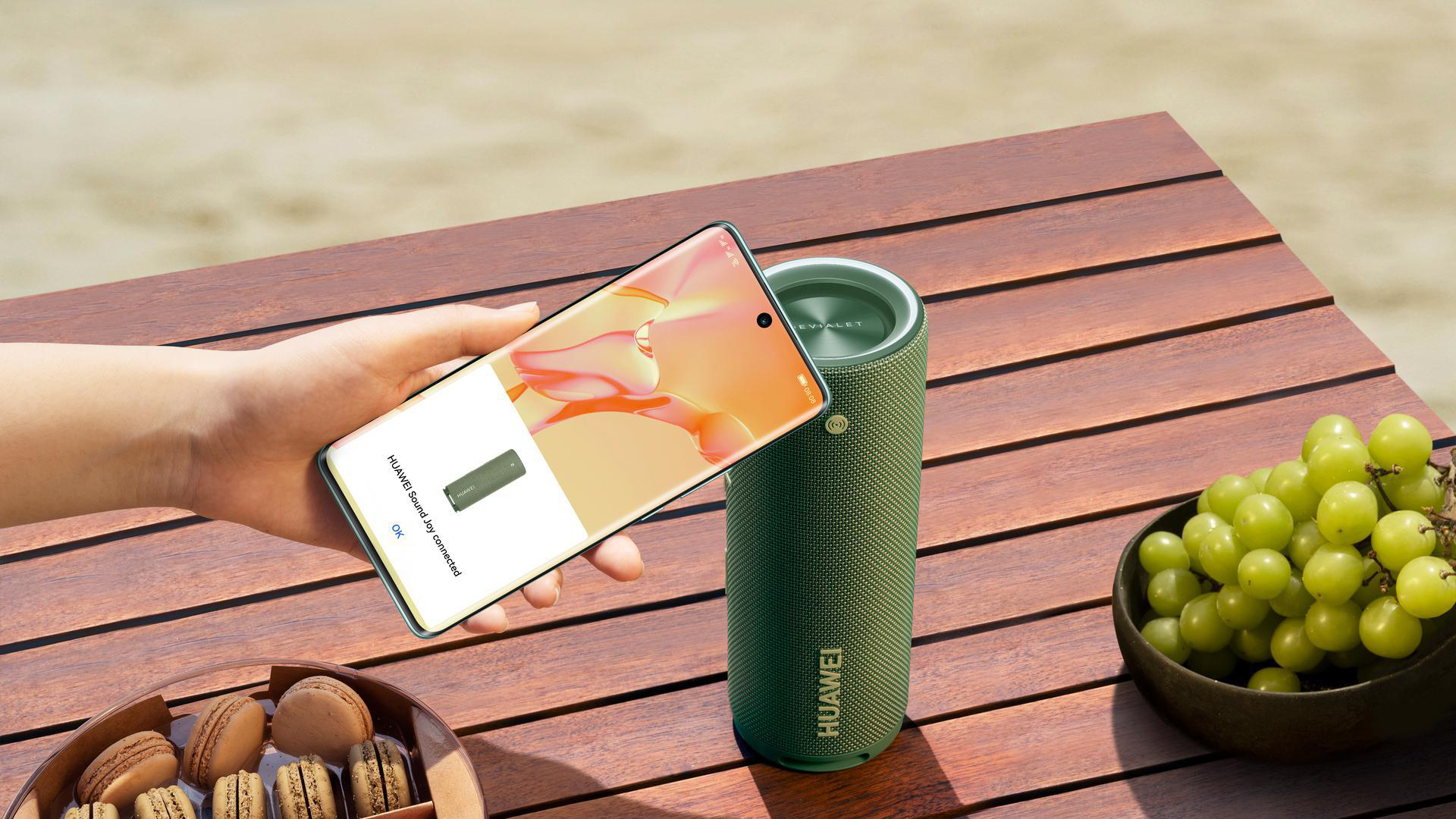 HUAWEI Sound Joy Bluetooth Lautsprecher, Spruce Green, Wasserfest