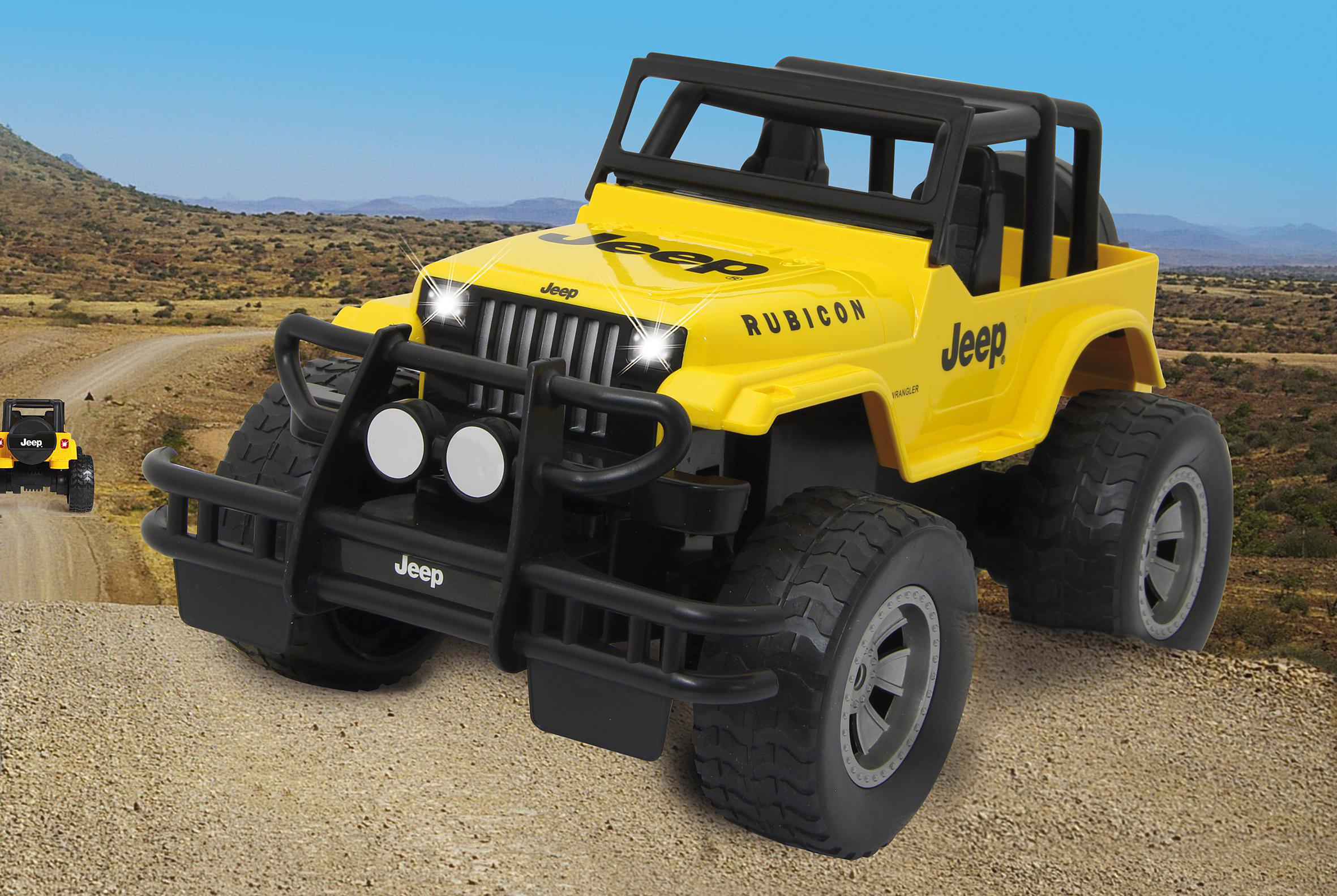 JAMARA Jeep Wrangler Rubicon gelb 1:14 2,4GHz R/C Spielzeugauto, Gelb