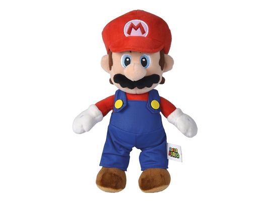 JAKKS PACIFIC Super Mario Bros - Mario (30 cm) - Plüschfigur (Mehrfarbig)