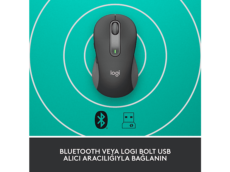 LOGITECH Signature M650 Küçük ve Orta Boy Sağ El Için Sessiz Kablosuz Mouse - Siyah_4