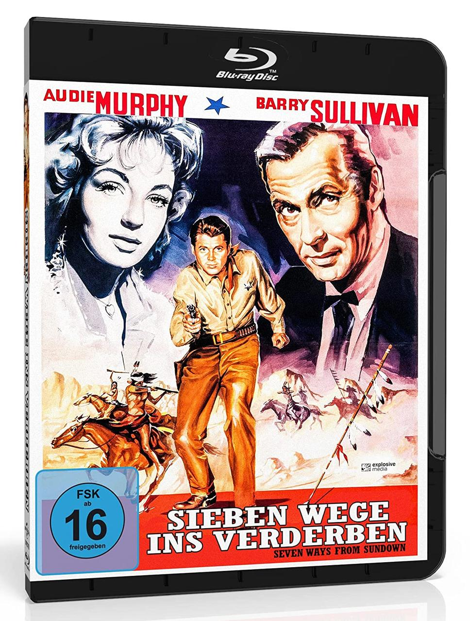 DVD-Hülle mit Filmplakat: Männer in Cowboy-Kleidung, halten Waffen. Titel ist auf Deutsch.