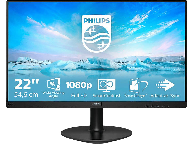 Monitor | Philips 221V8, 21.5"FHD, 4 ms, 75 Hz, SmartContrast, Mod