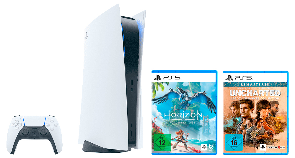 SONY PlayStation®5 + Horizon Forbidden West + Uncharted Legacy of Thieves
