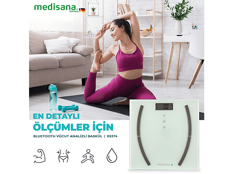 MEDISANA 99374 Bluetooth Vücut Analizli Baskül_2