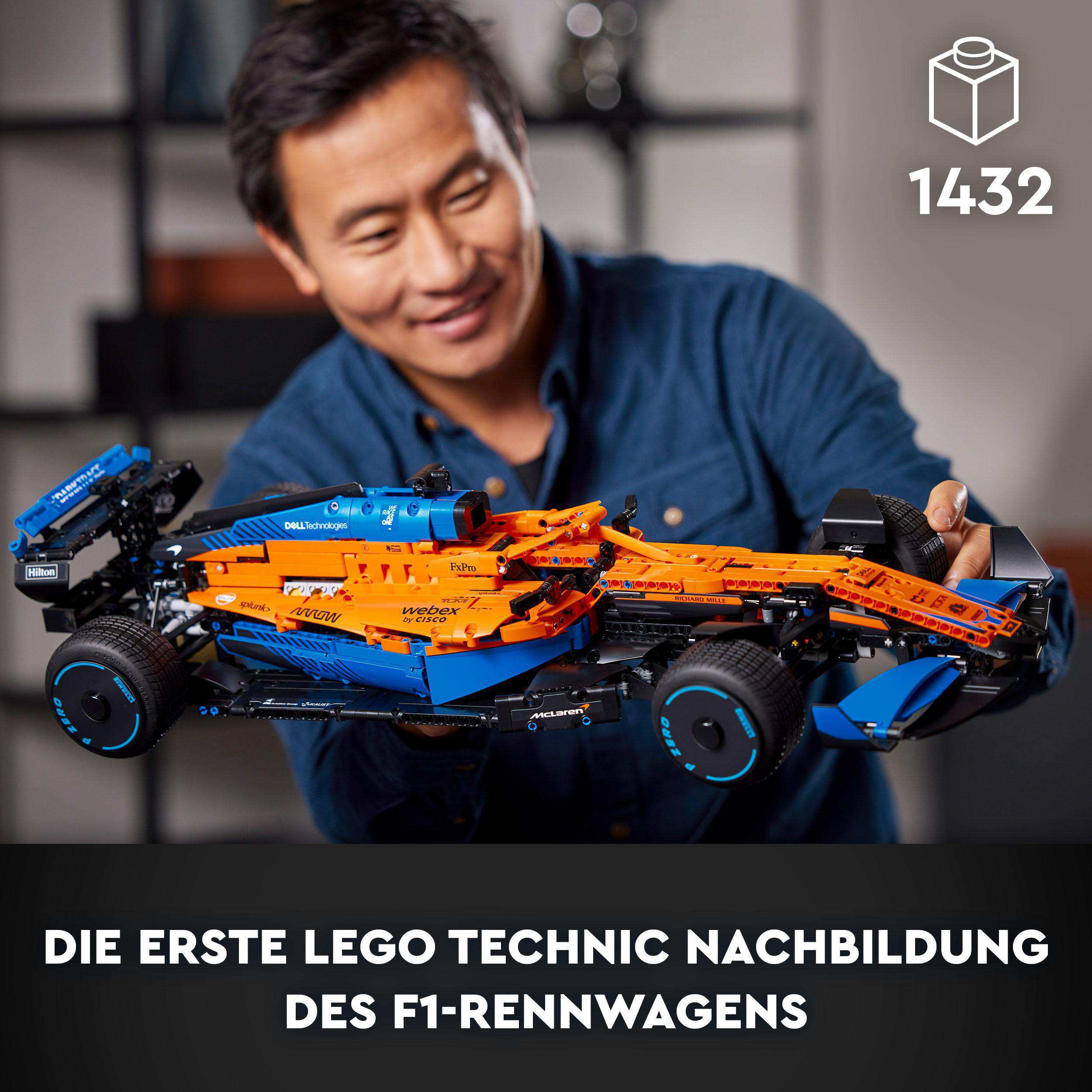 LEGO Technic 42141 Formel Rennwagen McLaren 1™ Bausatz, Mehrfarbig