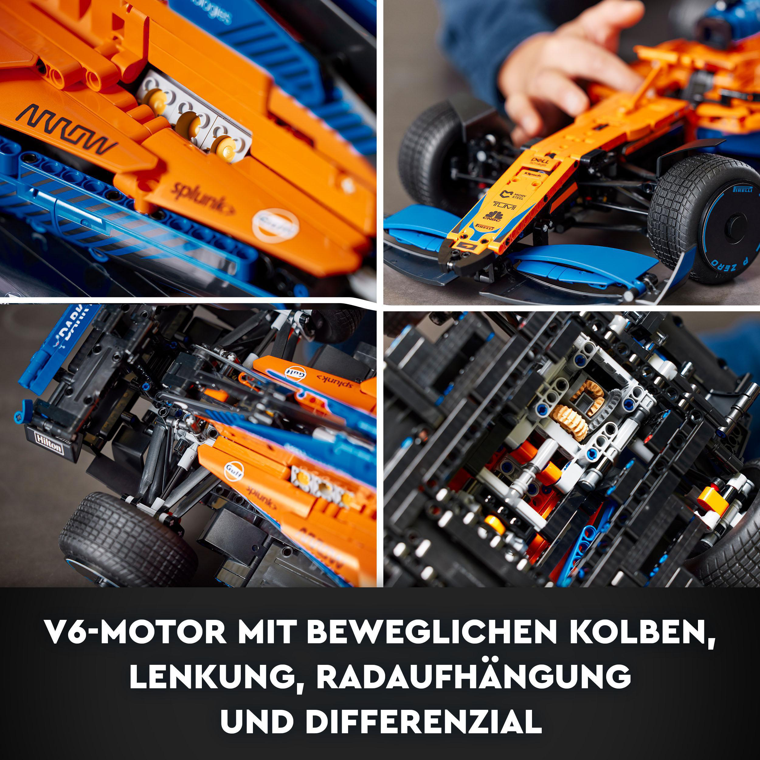 LEGO Technic 42141 Formel Rennwagen McLaren 1™ Bausatz, Mehrfarbig