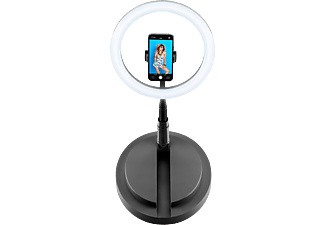 CELLULARLINE Selfie Ring Compact - Support pour portable (Noir)