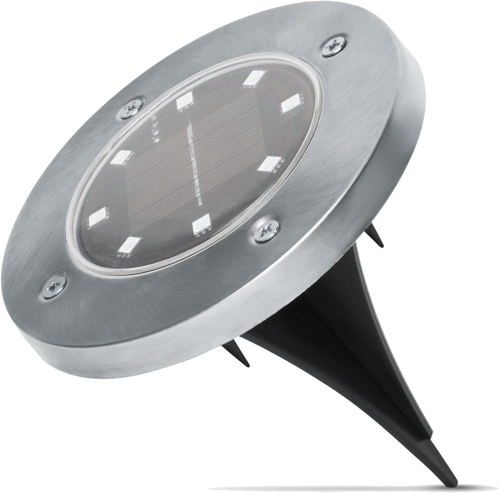 GARDEN OF EDEN 11440C LED-es leszúrható szolár lámpa - kör alakú középfehér 12 cm