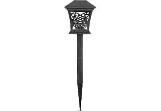GARDEN OF EDEN 11714A Leszúrható szolár - pillangó - fekete, melegfehér - 9 x 9 x 25 (+9) cm