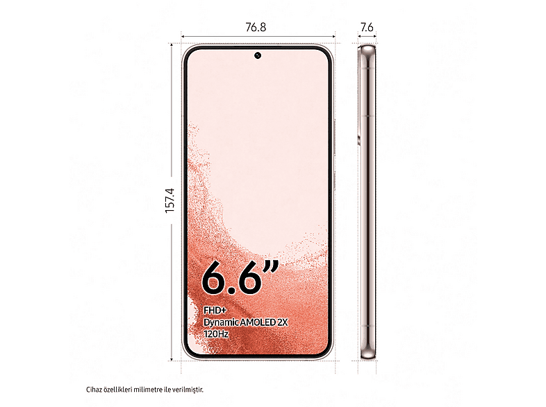 SAMSUNG Galaxy S22+ 128GB Akıllı Telefon Pink Gold Fiyat & Özellik