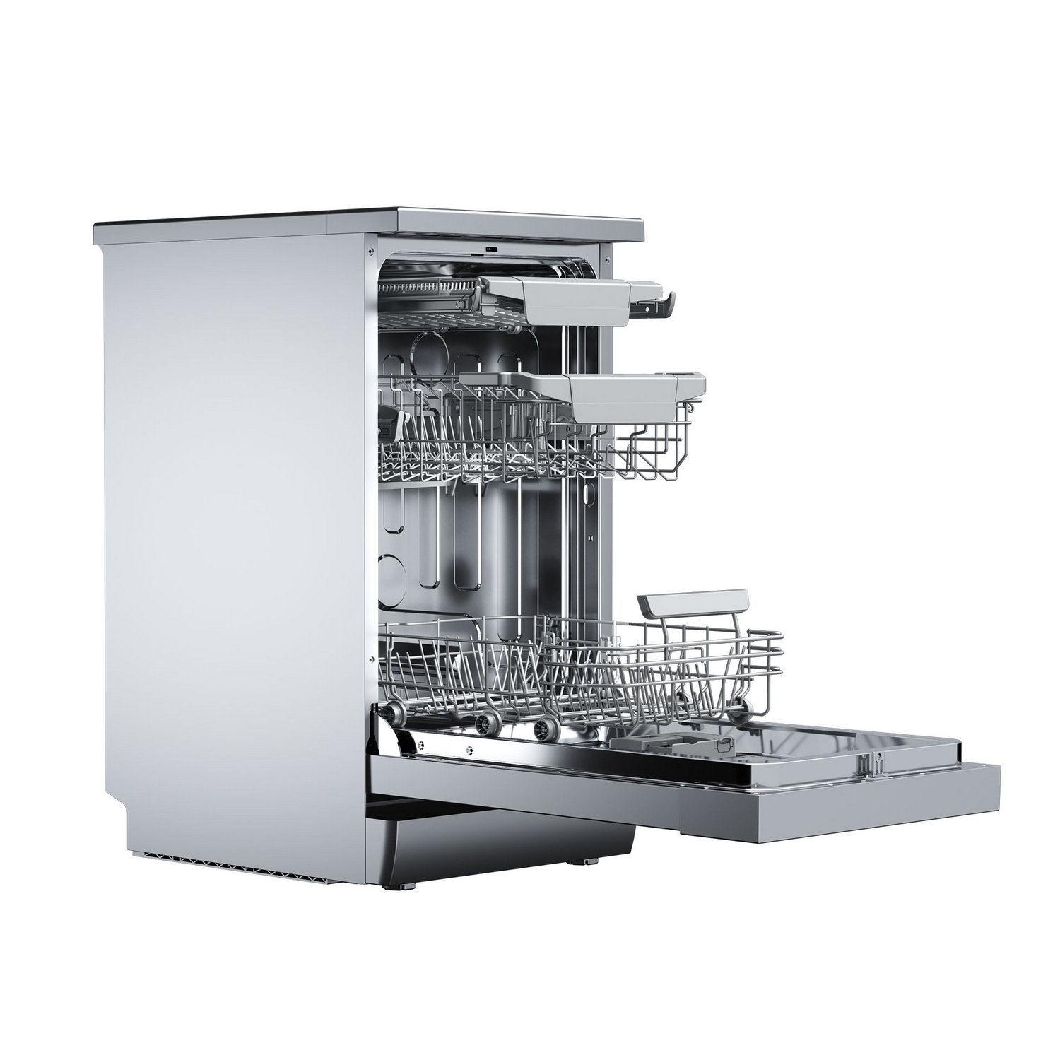 Lavavajillas - Teka DFS 74850, Independiente, 10 servicios, 8 programas, Tercera bandeja, 44.8 cm, Inox