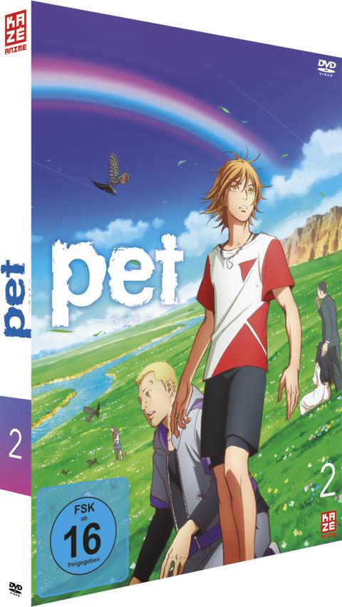 Anime-DVD-Cover. Zwei junge Männer stehen auf einem grasbewachsenen Hügel. Der Himmel hat einen Regenbogen.