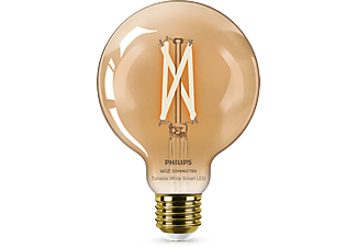 PHILIPS (LIGHT) Smart LED-lampa Filament Bärnstensgul G95 E27 50W