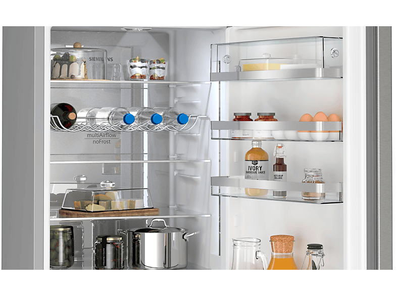 SIEMENS KG39NAIBT iQ500 Kühlgefrierkombination (B, 363 l, 2030 mm hoch, Inox-antifingerprint)