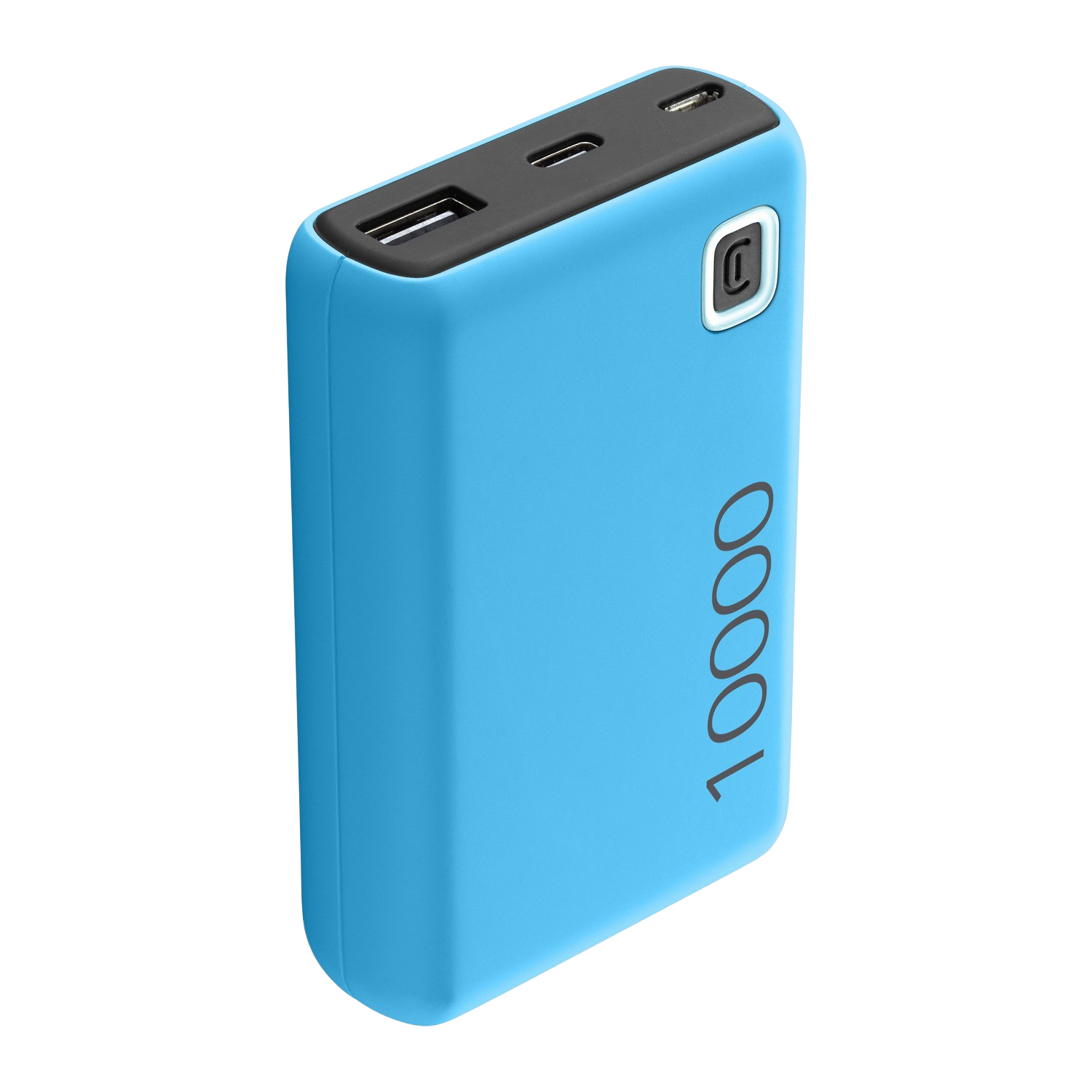 Powerbank - Cellular Line PBESSENCE10000B, 10000 mAh, Universal, 12 W, USB-A / USB-C / MicroUSB, Azul