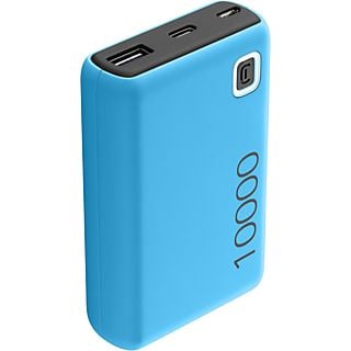 Powerbank - CellularLine PBESSENCE10000B, 10000 mAh, Universal, 12 W, USB-A / USB-C / MicroUSB, Azul