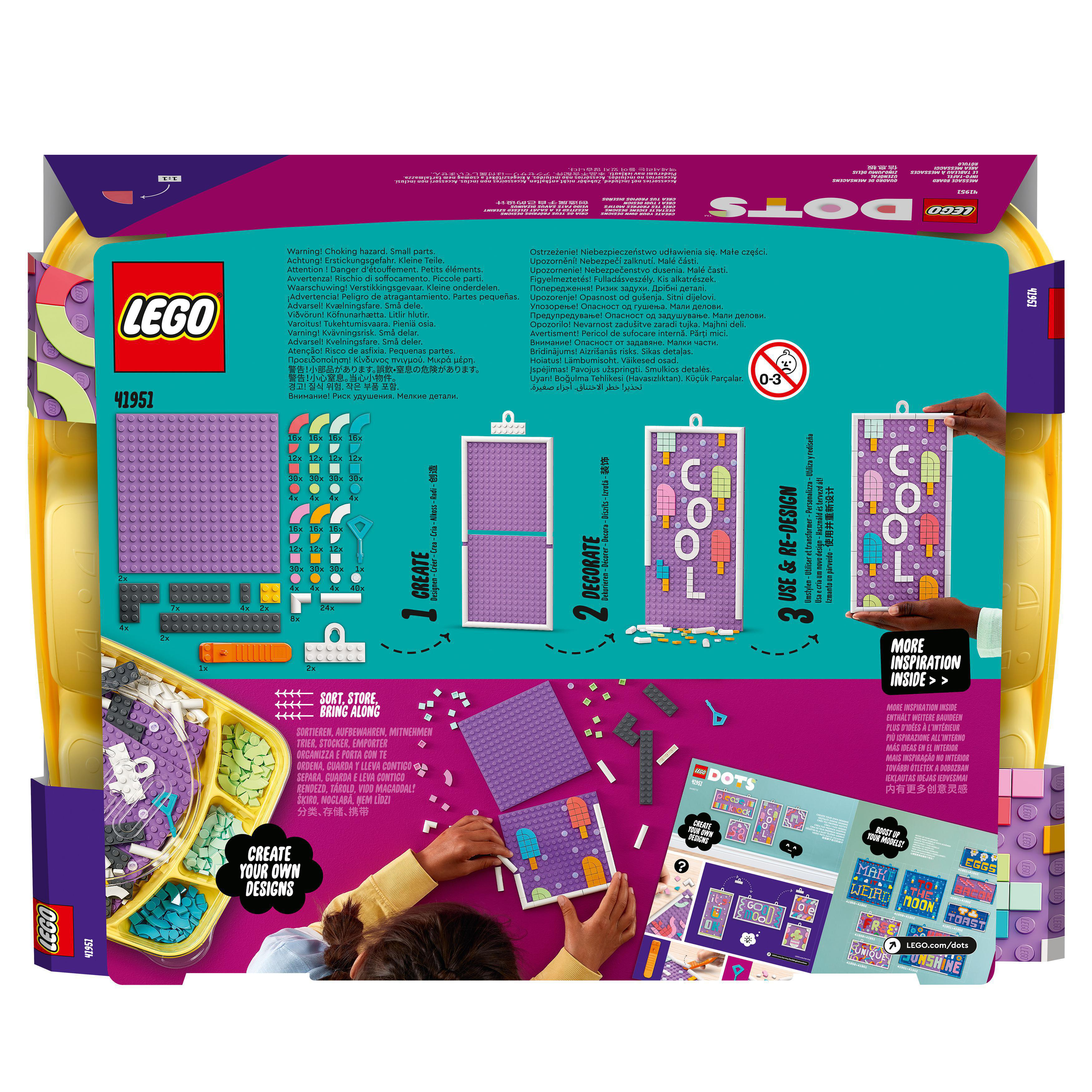 LEGO DOTS 41951 Message Board Bausatz, Mehrfarbig