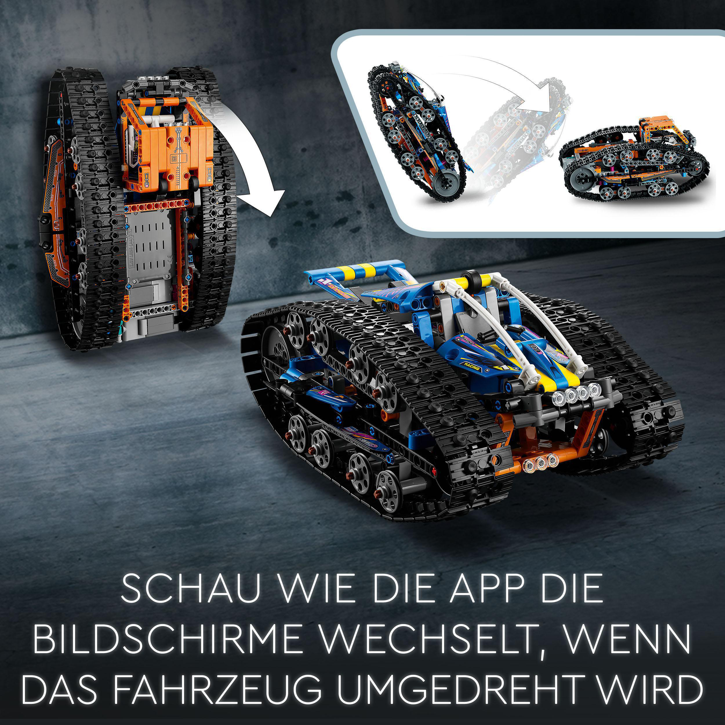 LEGO Technic 42140 App-gesteuertes Transformationsfahrzeug Bausatz, Mehrfarbig
