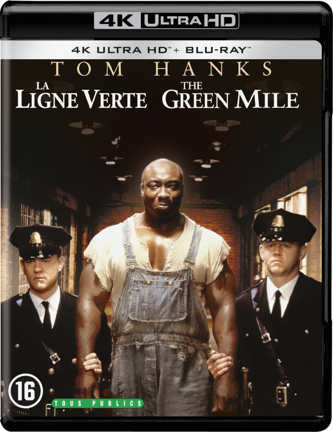The Green Mile Blu-ray filmcover. Tom Hanks, Michael Clarke Duncan en bewakers.