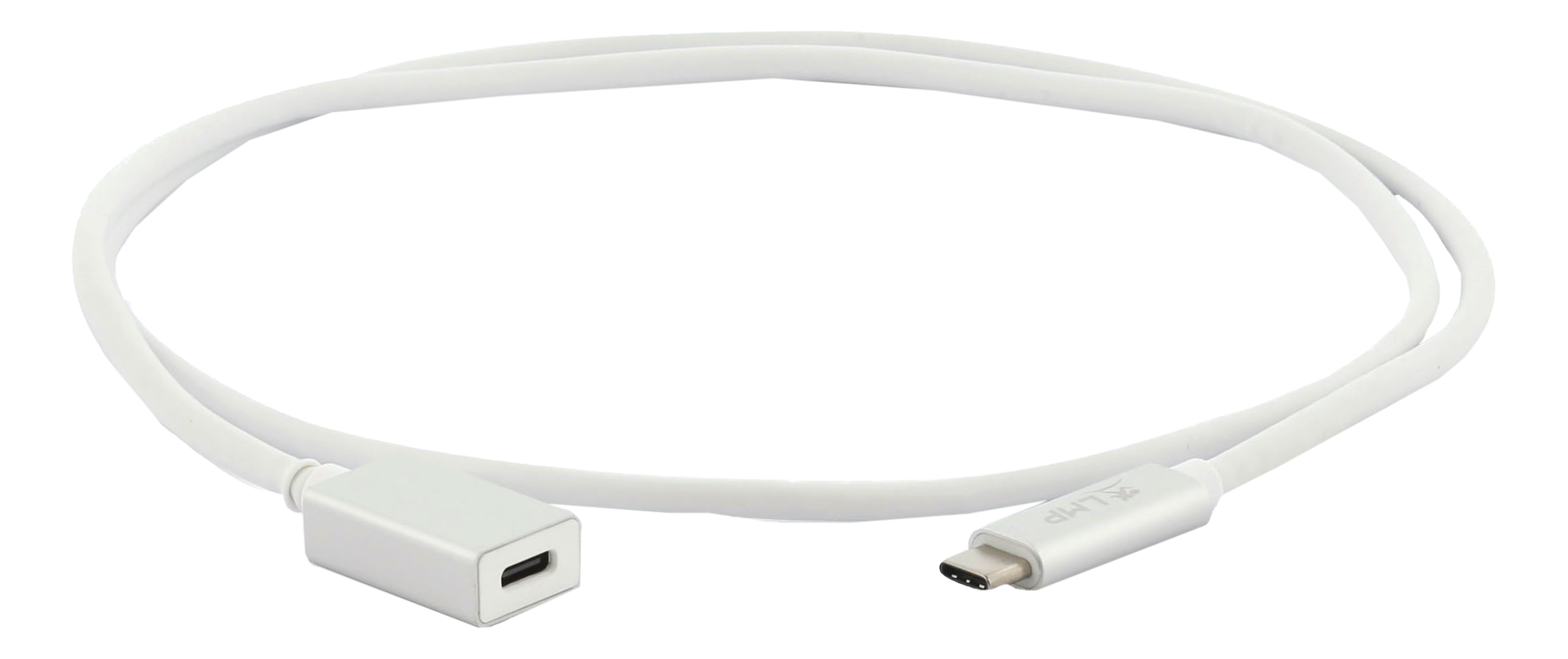Cavo USB-C bianco con connettore USB-C a un'estremità e connettore USB-A all'altra.
