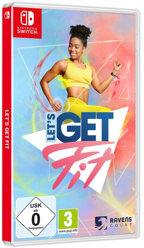 Eine Nintendo Switch-Spielbox mit einer Frau in Sportkleidung auf dem Cover, in einem bunten Design.