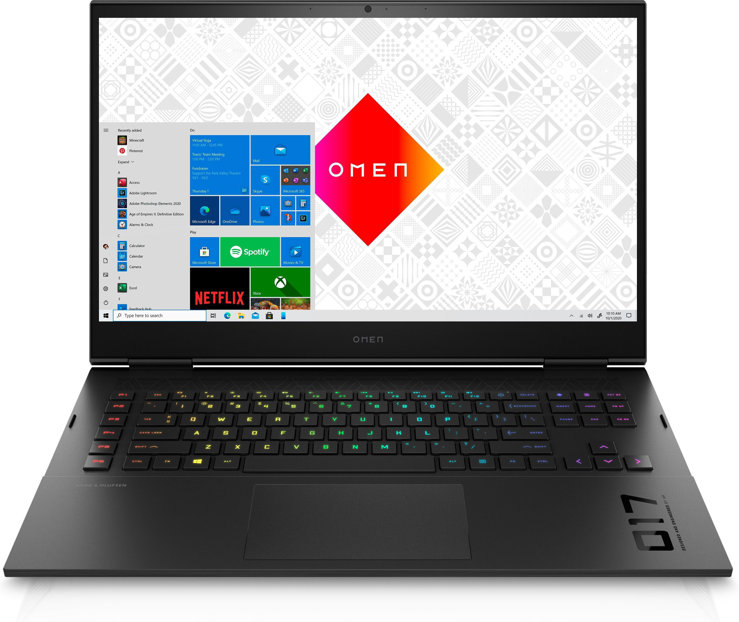HP OMEN 17-ck0370ng - 17,3 Zoll - Intel® Core™ i7 i7-11800H - 16 GB - 1 TB - NVIDIA GeForce RTX™ 3070 - Windows 10 Home (64 Bit)