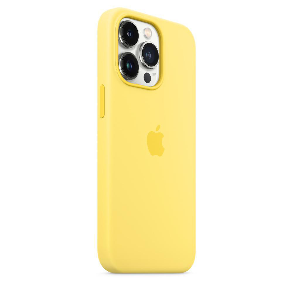 APPLE Silikon Case mit MagSafe, Backcover, Apple, iPhone 13 Pro, Zitronenschale