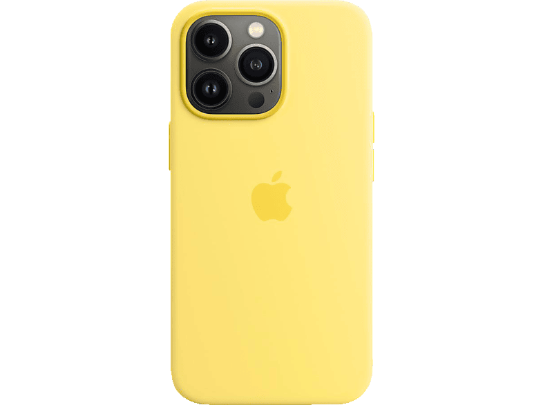APPLE Silikon Case mit MagSafe, Backcover, Apple, iPhone 13 Pro, Zitronenschale