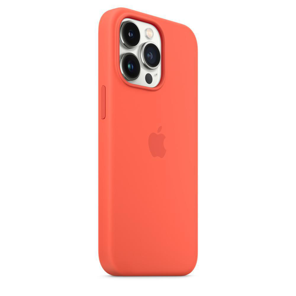 APPLE Silikon Case mit MagSafe, Backcover, Apple, iPhone 13 Pro, Nektarine