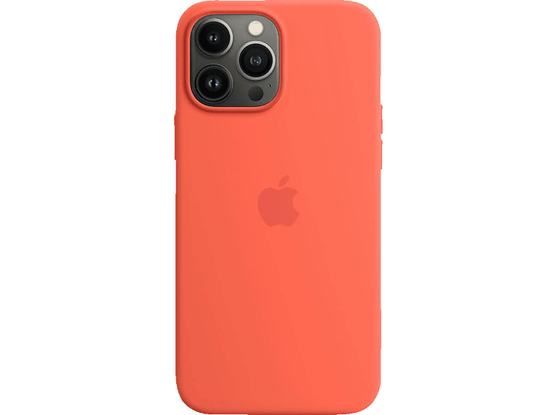 APPLE Silikon Case mit MagSafe, Backcover, Apple, iPhone 13 Pro Max, Nektarine