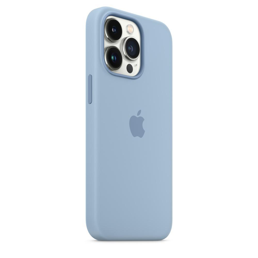APPLE Silikon Case mit MagSafe, Backcover, Apple, iPhone 13 Pro, Dunstblau