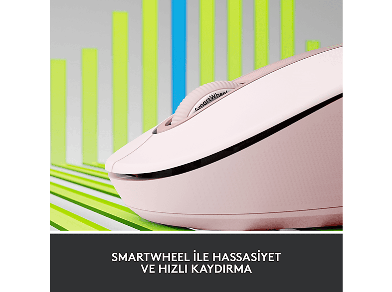 LOGITECH Signature M650 Küçük ve Orta Boy Sağ El Için Sessiz Kablosuz Mouse - Pembe_1