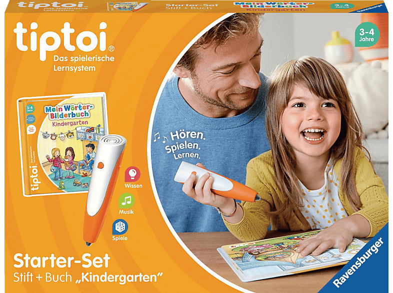 tiptoi Starter-Set: TIPTOI Wörter-Bilderbuch Kindergarten Stift Mehrfarbig und tiptoi®