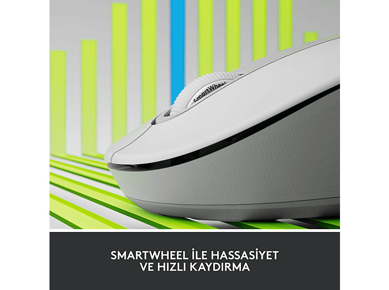 LOGITECH Signature M650 Büyük Boy Sağ El Için Sessiz Kablosuz Mouse - Beyaz_1