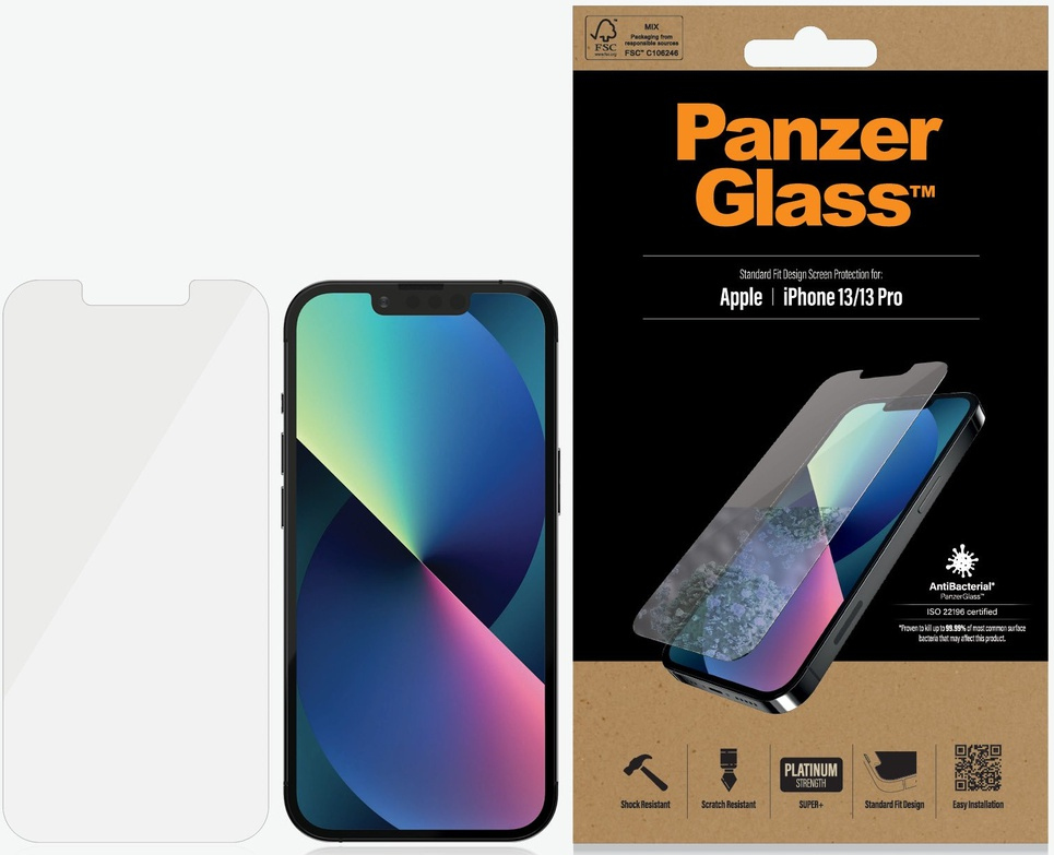 PANZERGLASS Protection d'écran iPhone 13 / 13 Pro Transparent (PZ-2742)