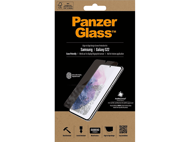 Panzerglass Beschermglas Galaxy S22 5g Transparant (pz-7293)