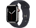 APPLE Watch Series 7 (GPS + Cellular) 45 mm - Smartwatch (Regular 140–210 mm, Hochleistungs-Fluorelastomer, Graphit/Mitternacht)