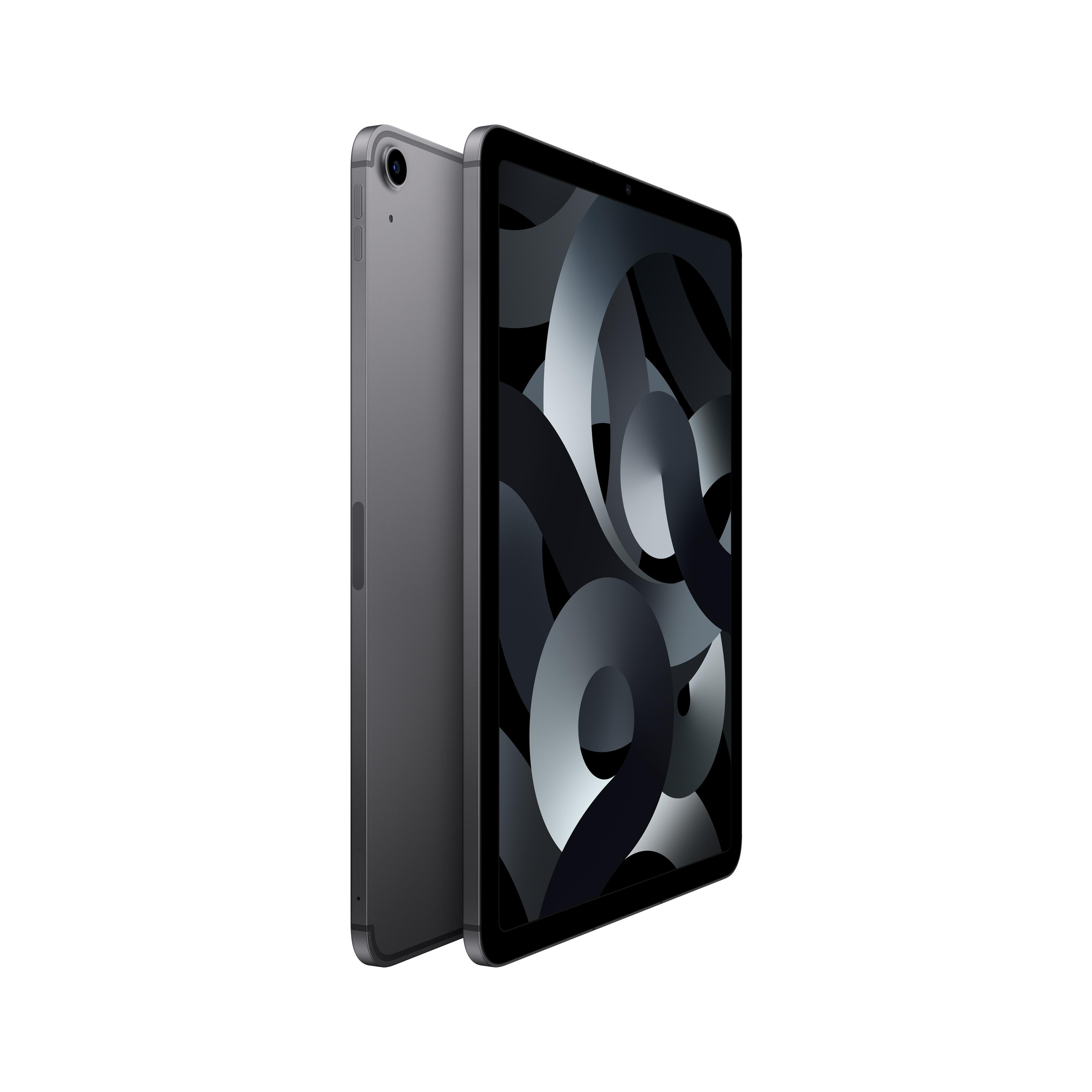 APPLE iPad Air Cellular (2022) 5. Generation, Tablet, 256 GB, 10,9 Zoll, Space Grau