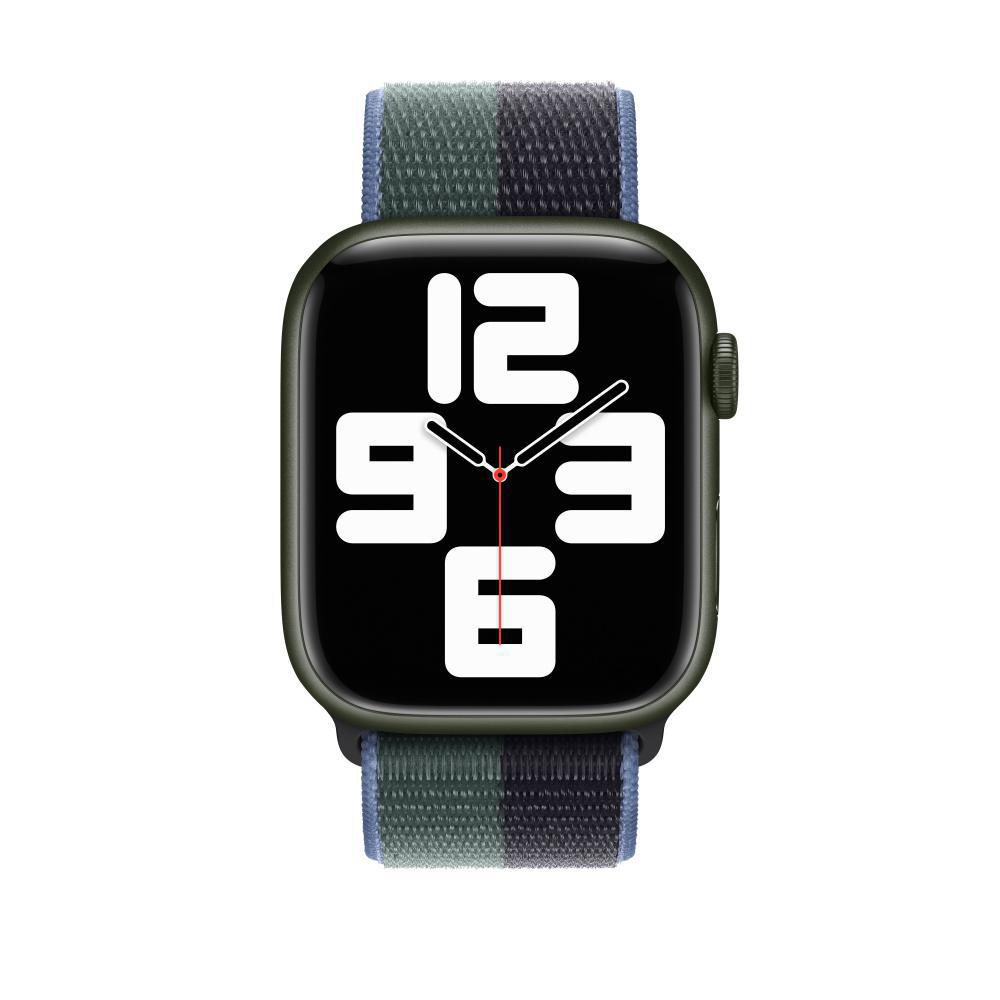 APPLE 45 mm Sport Loop, Ersatzarmband, Mitternacht/Eukalyptus